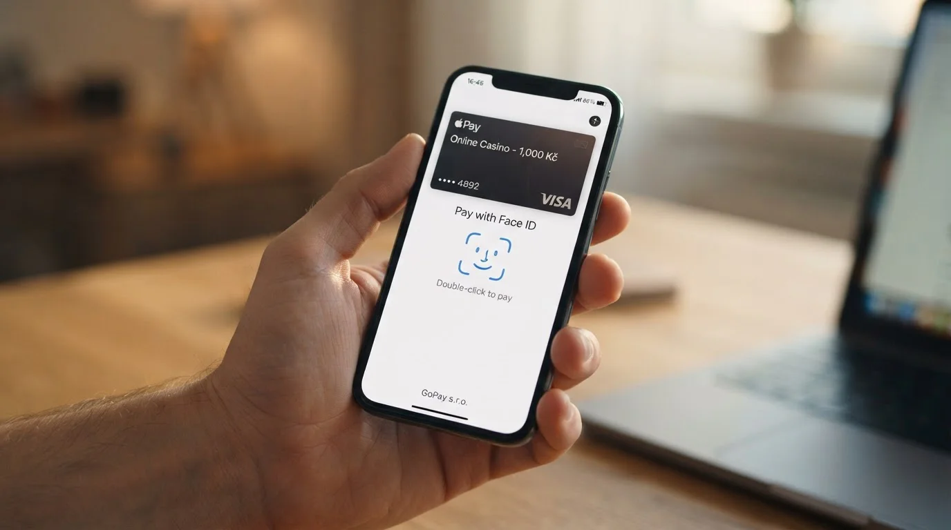 Apple Pay autorizace přes Face ID při platbě do casina přes GoPay