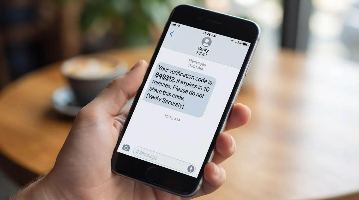 SMS zpráva s ověřovacím kódem pro mobilní platbu