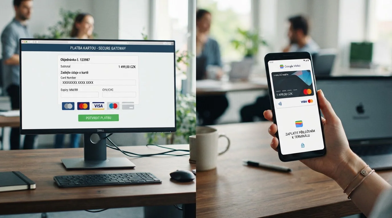Srovnání GoPay a Google Pay platebních rozhraní na různých zařízeních