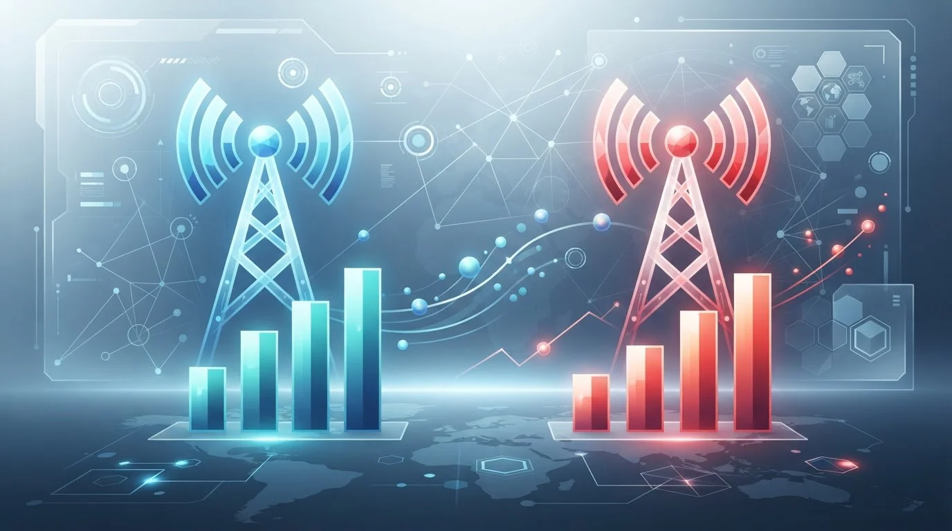 Schematické zobrazení Vodafone a O2 log s grafy měsíčních limitů pro SMS platby
