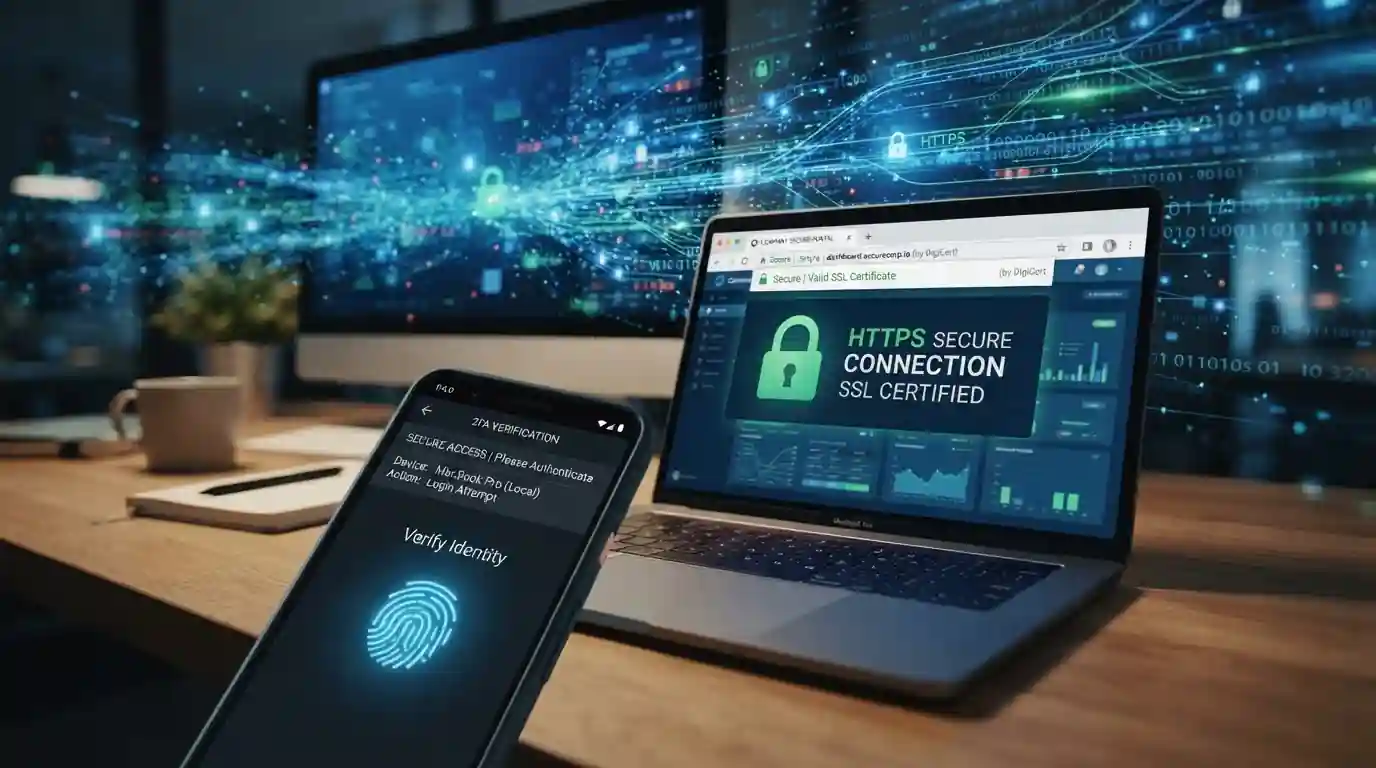 Šifrování SSL a dvojfaktorová autentizace při online platbě s ikonou bezpečnostního zámku