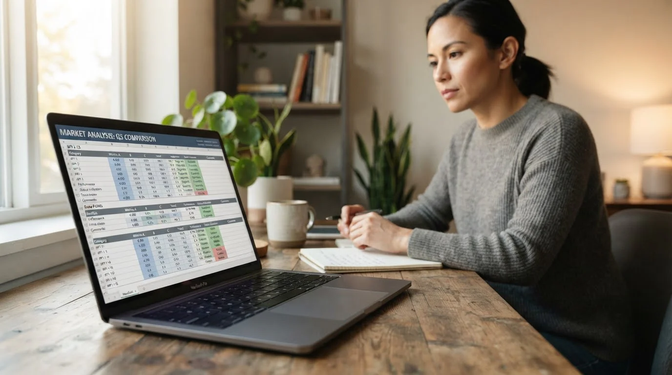 Přehled různých zahraničních online casin na obrazovce notebooku